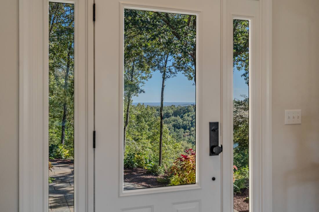 The front door frames the long view