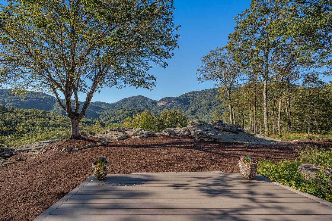 Deck and the rock beyond