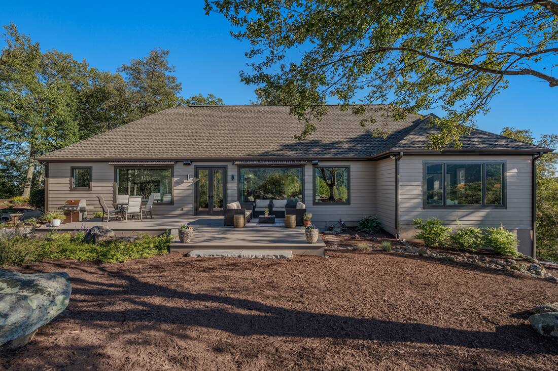 Rear elevation and deck